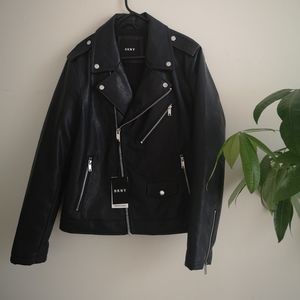 NWT DKNY Pleather Moto Jacket